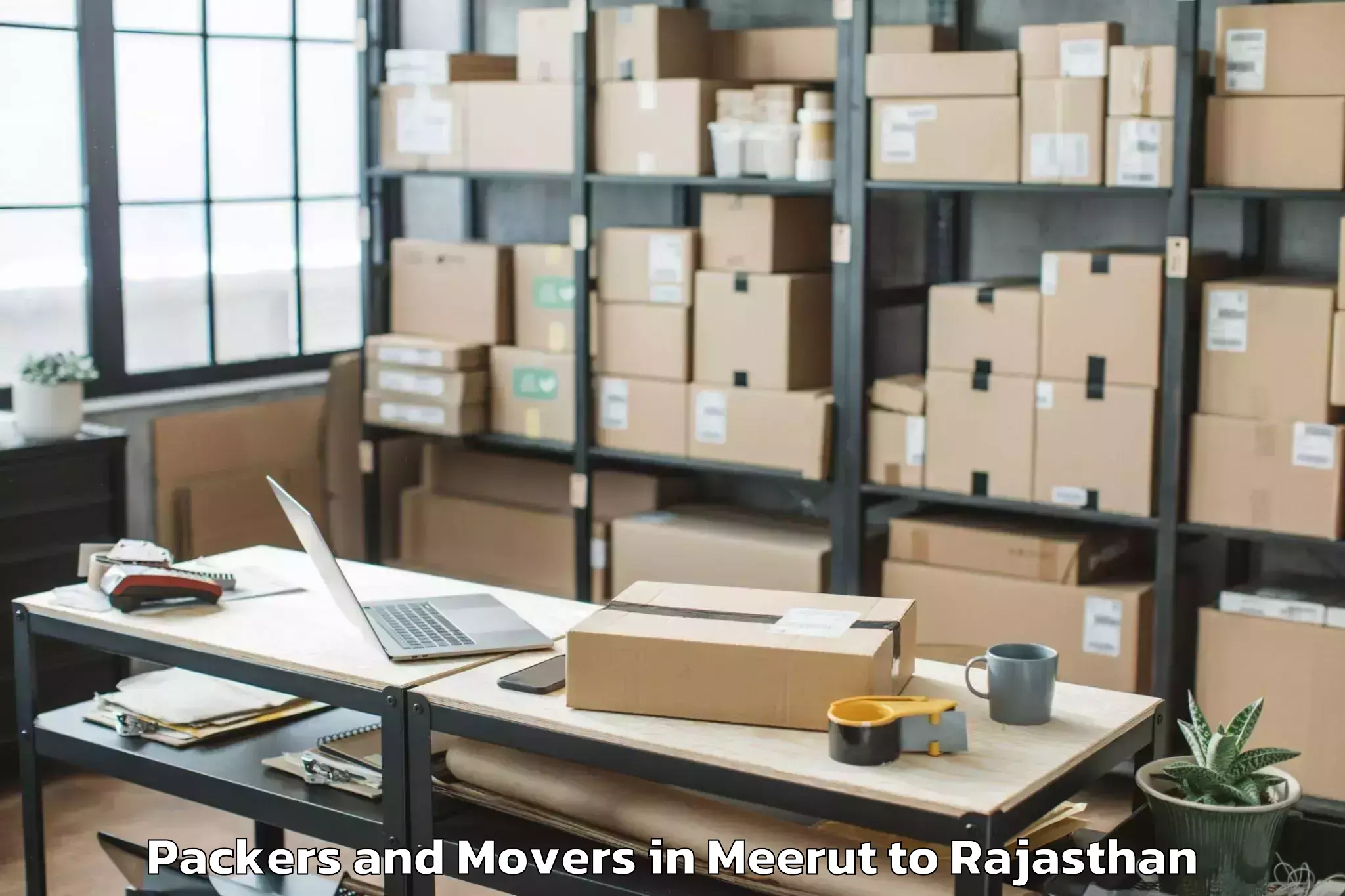 Get Meerut to Jamwa Ramgarh Packers And Movers